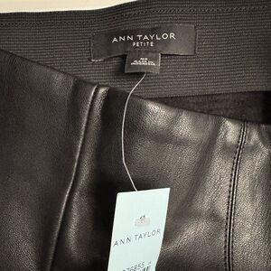 Ann Taylor pleather skinny pants - size M petite